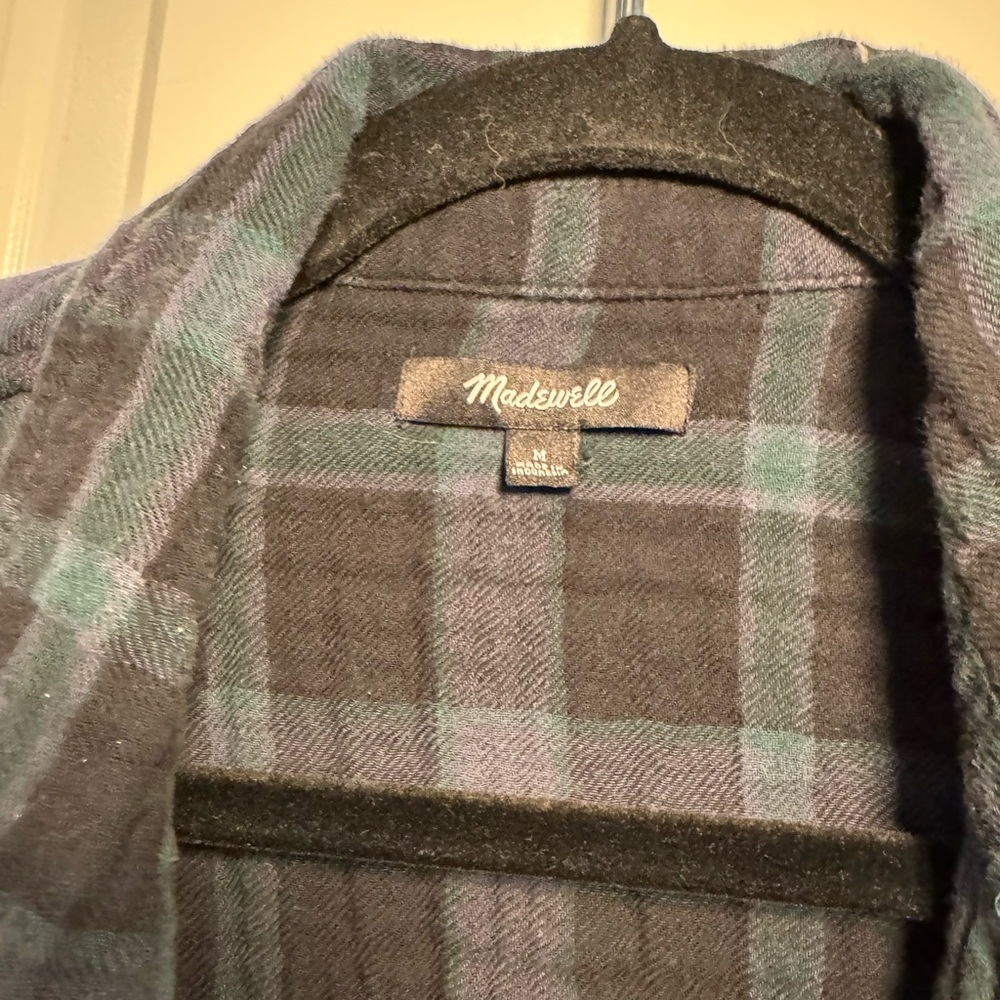 Madewell Lightspun Oversized Ex-Boyfriend Swing Shirt in Heisley Plaid - M - Picture 6 of 6